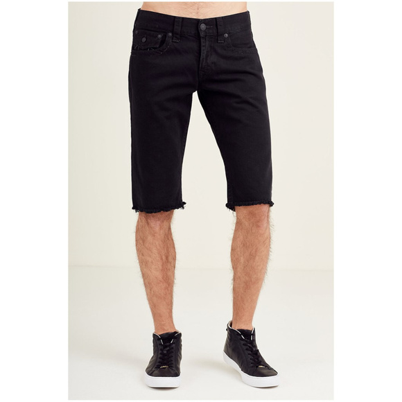 True Religion Men's Straight Leg Denim Shorts